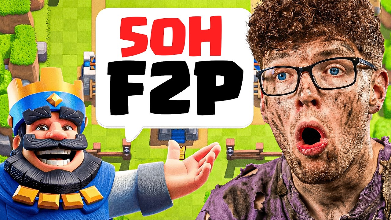 50 STUNDEN mit 0,00€...😱 (Hardcore F2P Halbzeit) | Clash Royale Deutsch