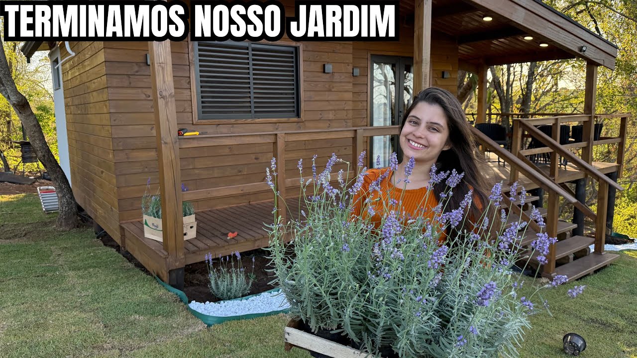 Terminando o jardim da cabana e começamos a porteira do sítio