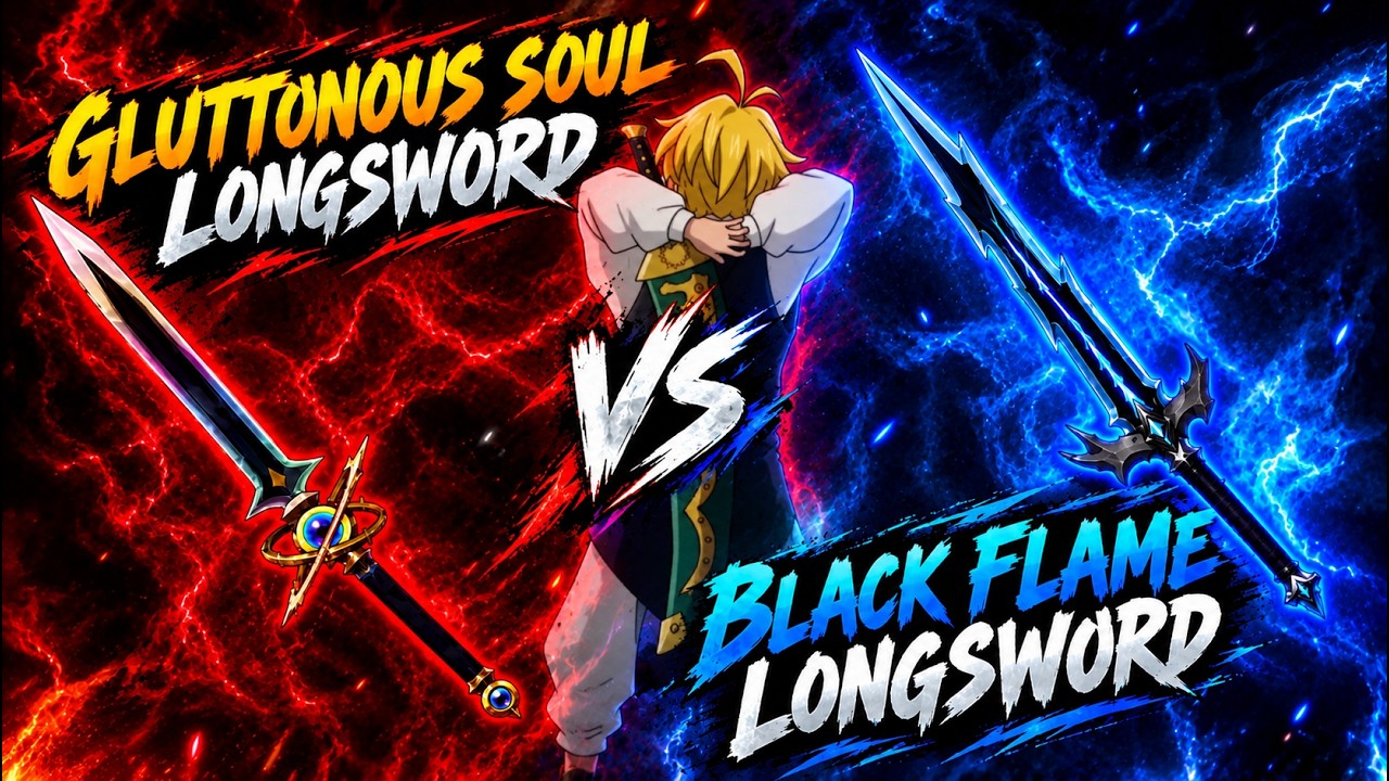 GLUTTONOUS VS BLACK FLAME?!? Best Weapon for Meliodas! 7DS: Origins