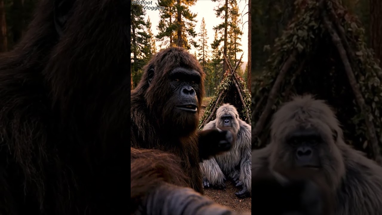 Bigfoot & Yeti Show Off Their &ldquo;Tent&rdquo; 😂 | Funny Wilderness Vlog #shorts  #funny #comedy#bigfoot #yeti