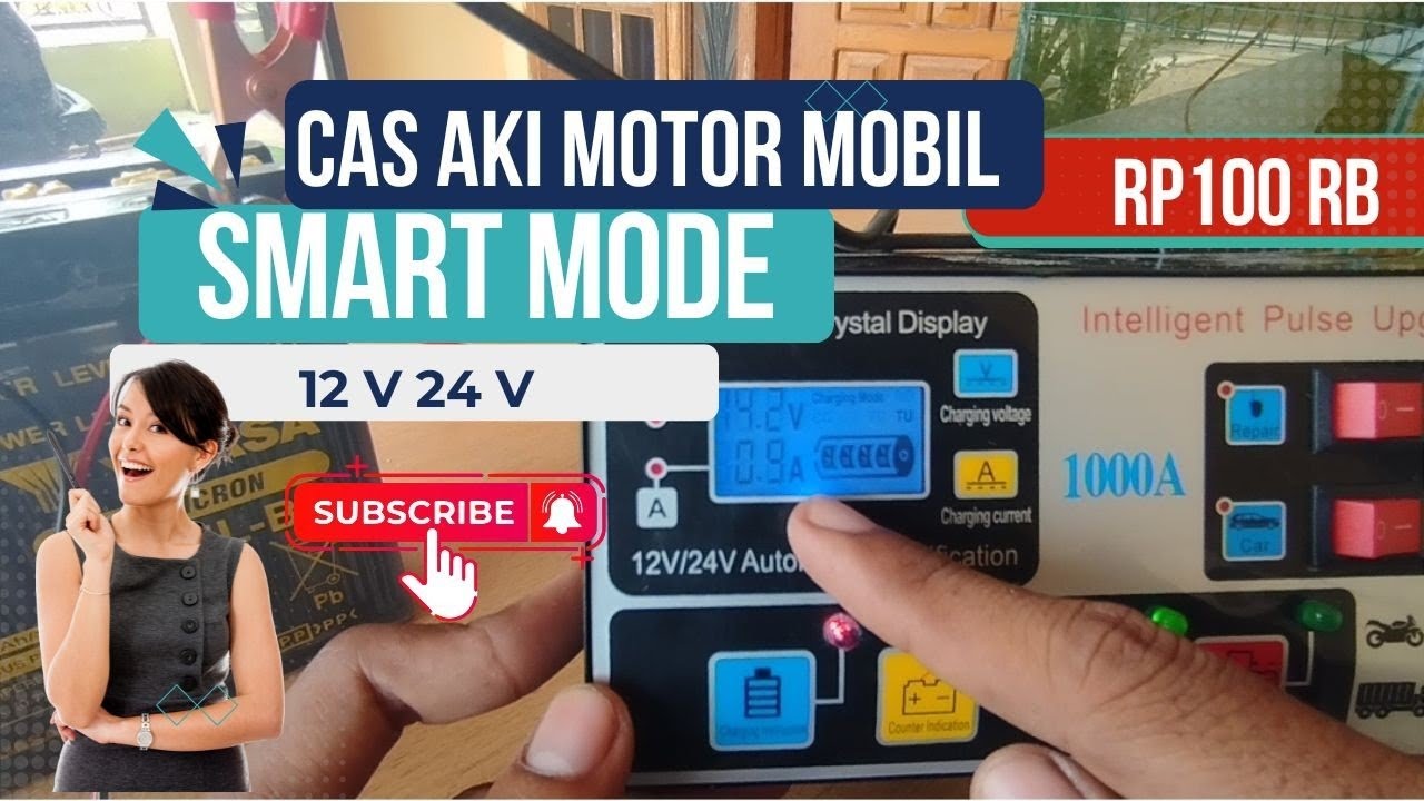 Cas Aki Motor Mobil Smart Mode Autocut off dan Repair 12 V or 24 V