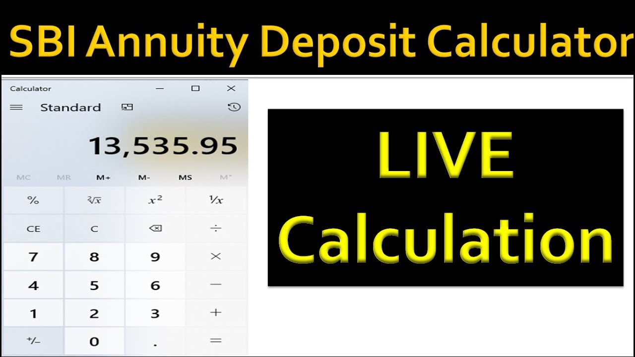SBI Annuity Deposit Scheme Calculator for Monthly Pension Payout