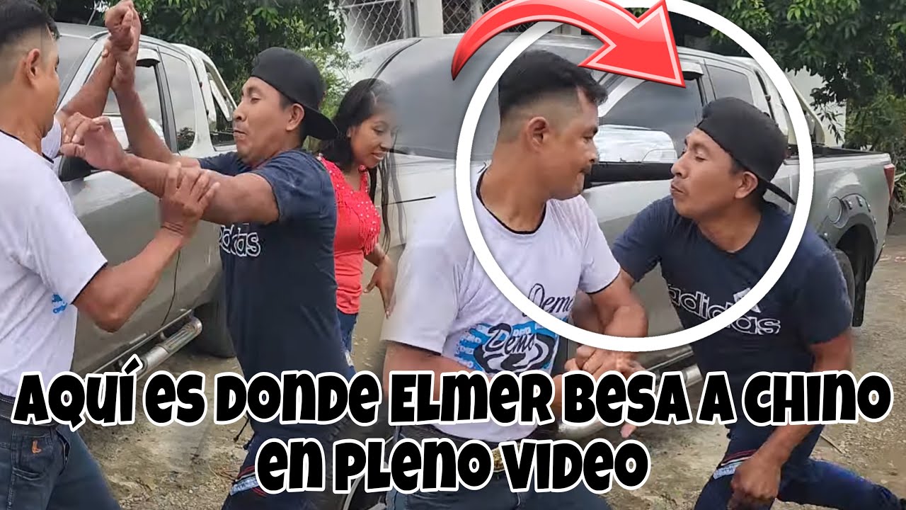La p3l34 del día/Elmer le da un beso a chino en plena p3l34/Elmer quiere quitarle la casera a chino