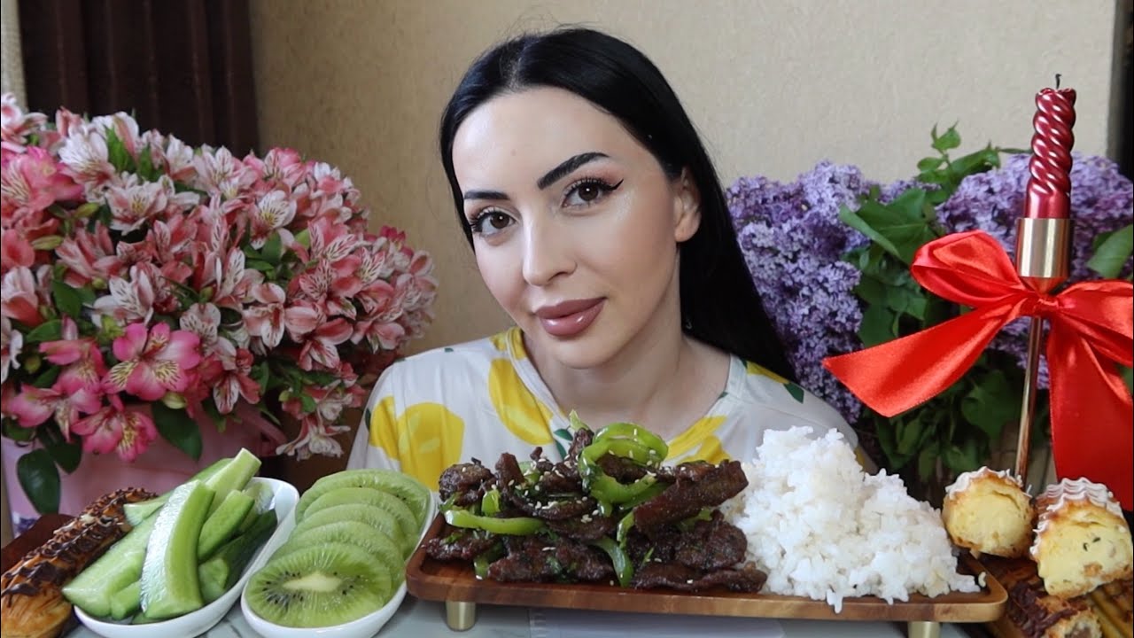НЕМНОГО ЛИЧНОГО ❤️ Мясо и рис Mukbang 💋 Ayka Emilly