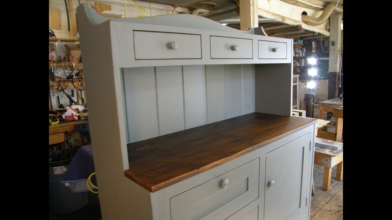 Custom Furniture Painted Secretary Hutch Reclaimed Wood with File Drawer Complete Build