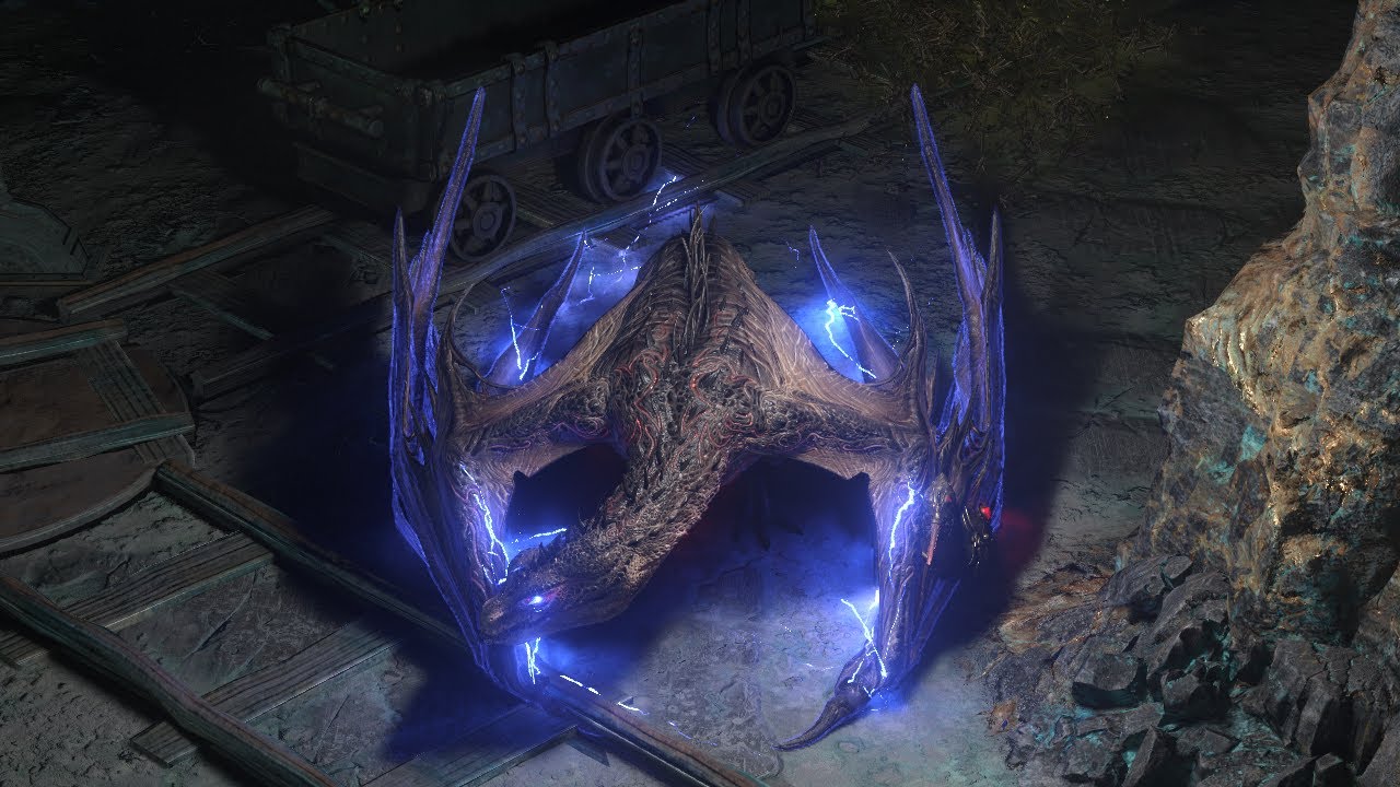 Path of Exile 2 gameplay. Wyvern in action.