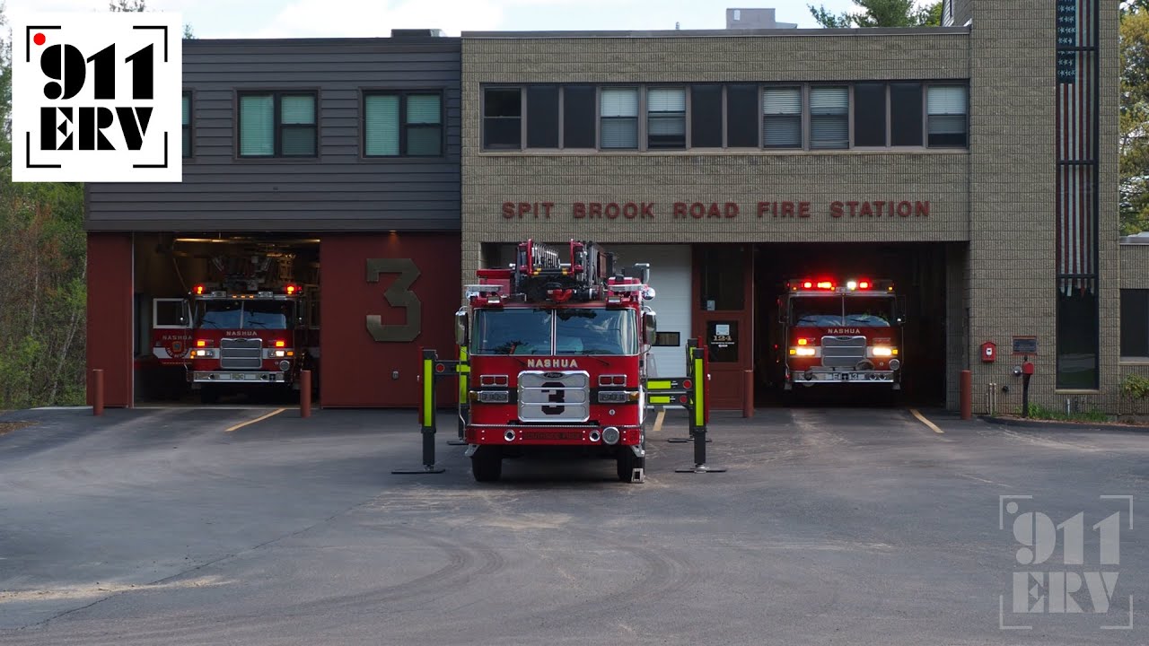 Nashua Fire Trucks Responding | Engine 3 and Ex-Ladder 3