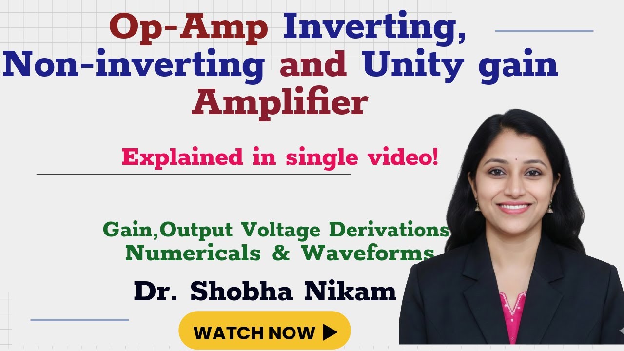 OP-AMP Inverting vs Non-Inverting vs Buffer Amplifier | Numerical & Waveforms | gain, Output voltage