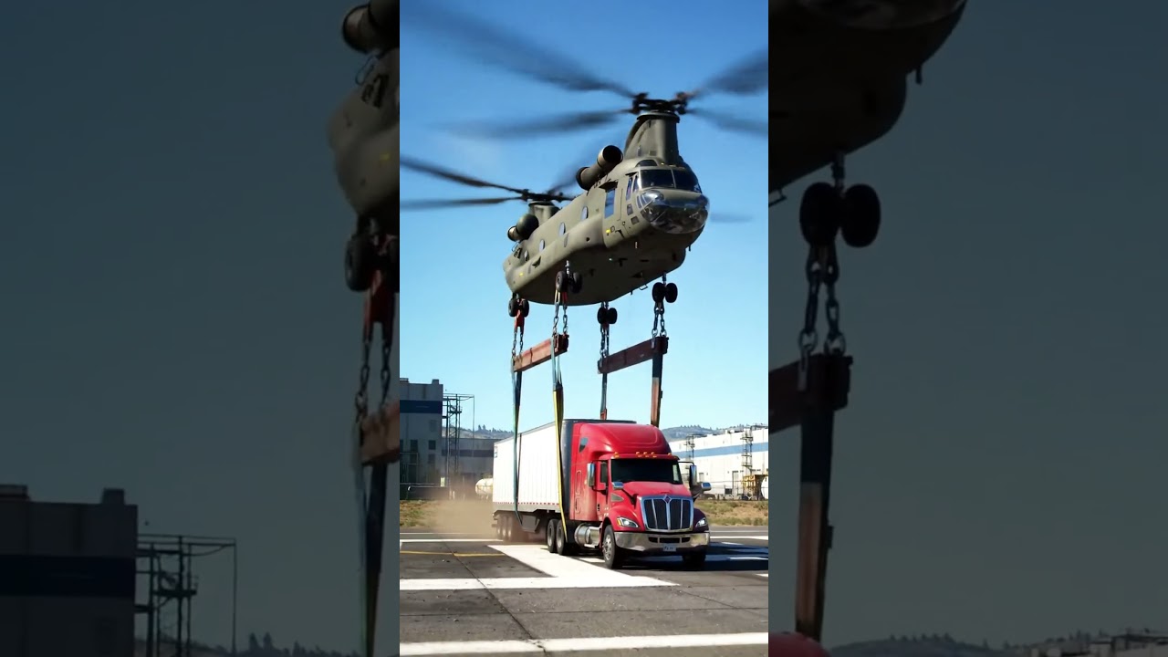 Giant Helicopter Lifts A Truck! 😱 #shorts #reels #viralvideo
