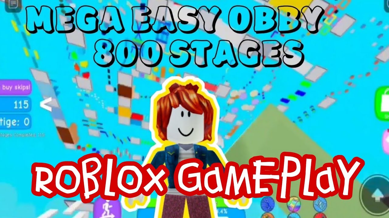 MEGA EASY OBBY 🌟 800 STAGES (level 81 to 130) ❤️ ROBLOX GAMEPLAY @ANGAMESTV