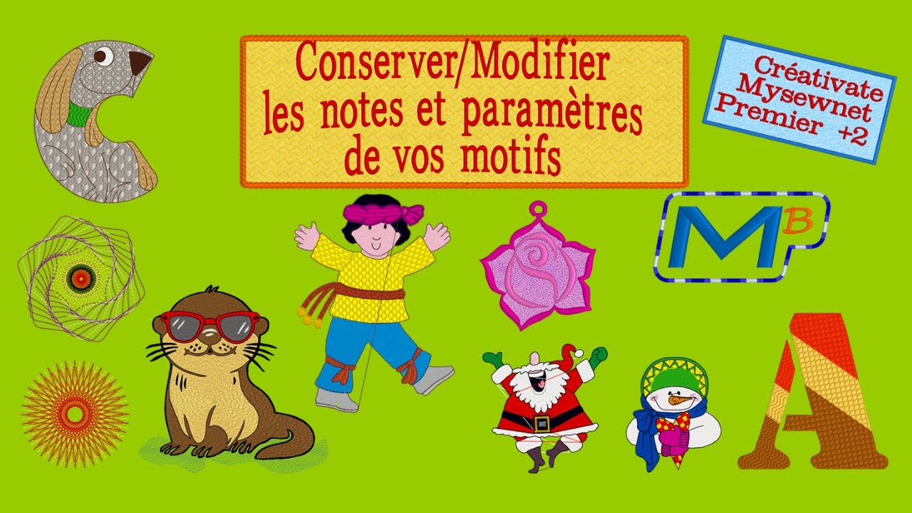 Creativate. Mysewnet. Premier +2. Ne perdez plus jamais vos réglages ! Pense-bête