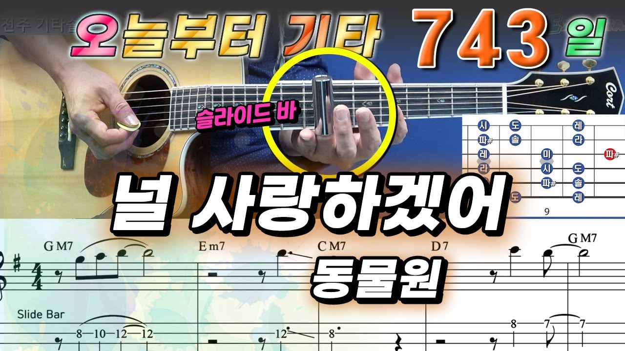 [오늘부터 기타] 743. 널 사랑하겠어 - 동물원