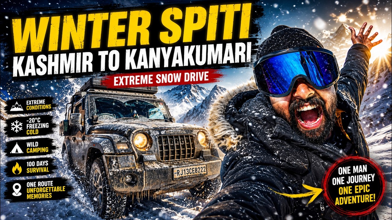 India’s Coldest Road Trip 😱 Extreme Snow Drive in Winter Spiti!