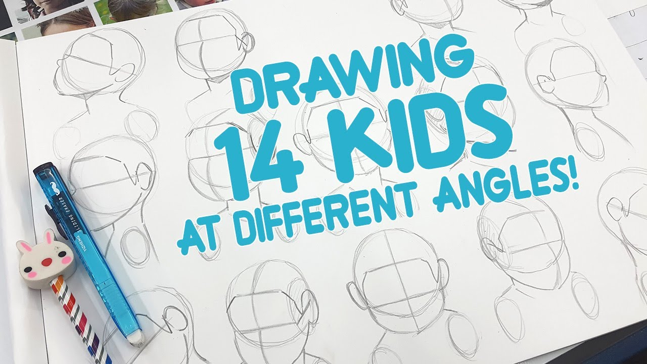 Drawing Kids Faces from 14 DIFFERENT ANGLES