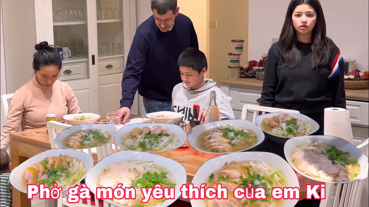 Đón mẹ con em Ki đến chơi/ Mai nấu món phở gà em yêu thích/ Mai le cuộc sống ở Pháp 🇫🇷