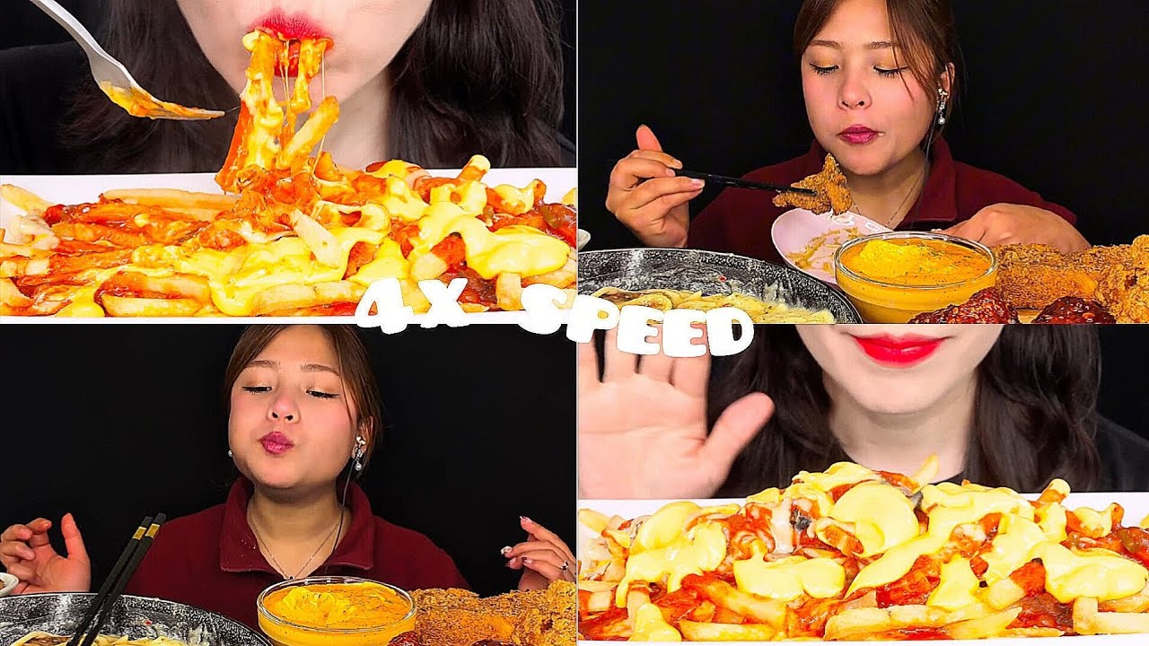 ASMR: EATING WHOLE CHICKEN🍛 curry SPICY CHEESE PIZZA🍕mukbang 