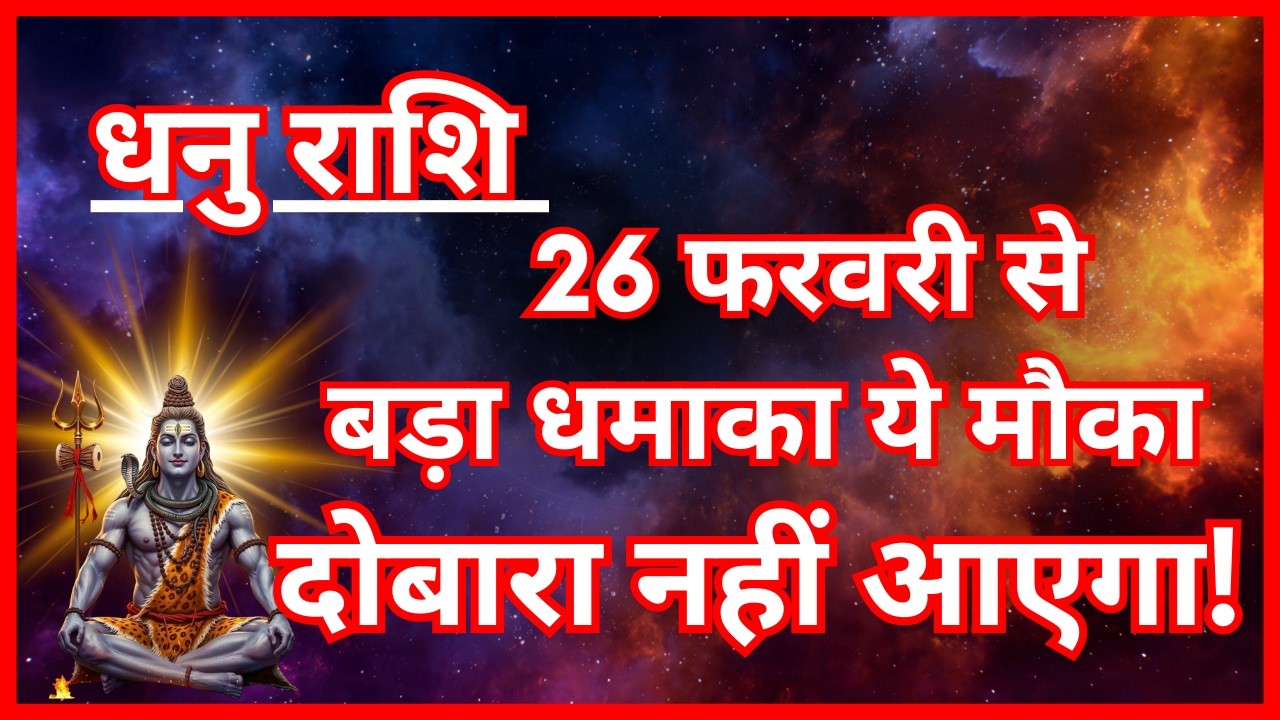 धनु राशि 26 February : से बड़ा धमाका 🤩, ये मौका दोबारा नहीं आएगा !