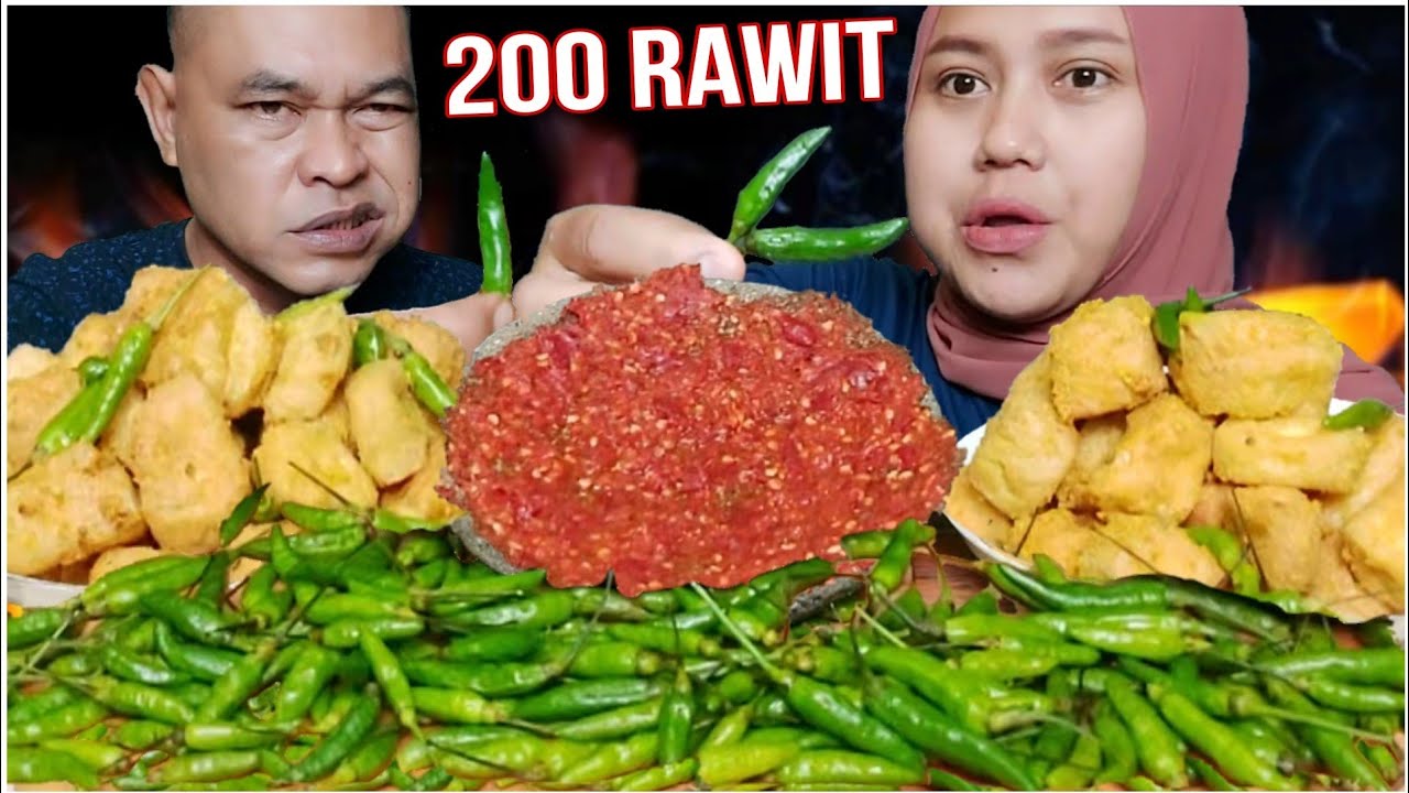 NAMBAH❌❌❌🔥|| MUKBANG GORENGAN TAHU CRISPY 200 RAWIT BARENG SUAMI  || #asmr #mukbang #caberawit