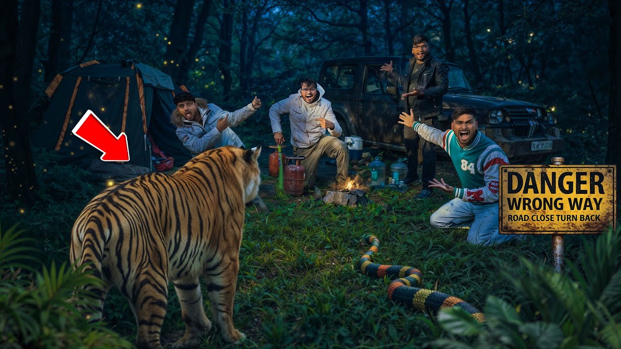 रात को 2 बजे आया भयंकर चीता 🐆- Deep Jungle Camping Gone Wrong 😔
