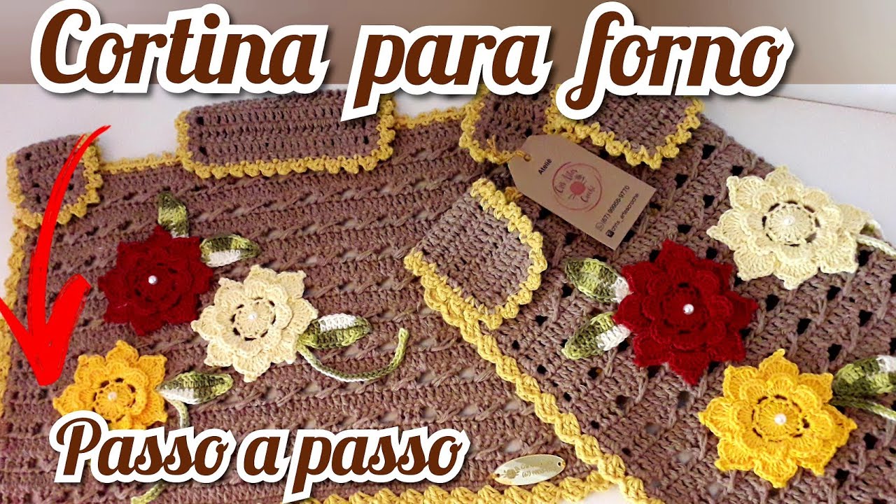 💎 Cortina de Crochê para forno / Aula bem detalhada / Peso, medidas e preço de venda / Várias dicas