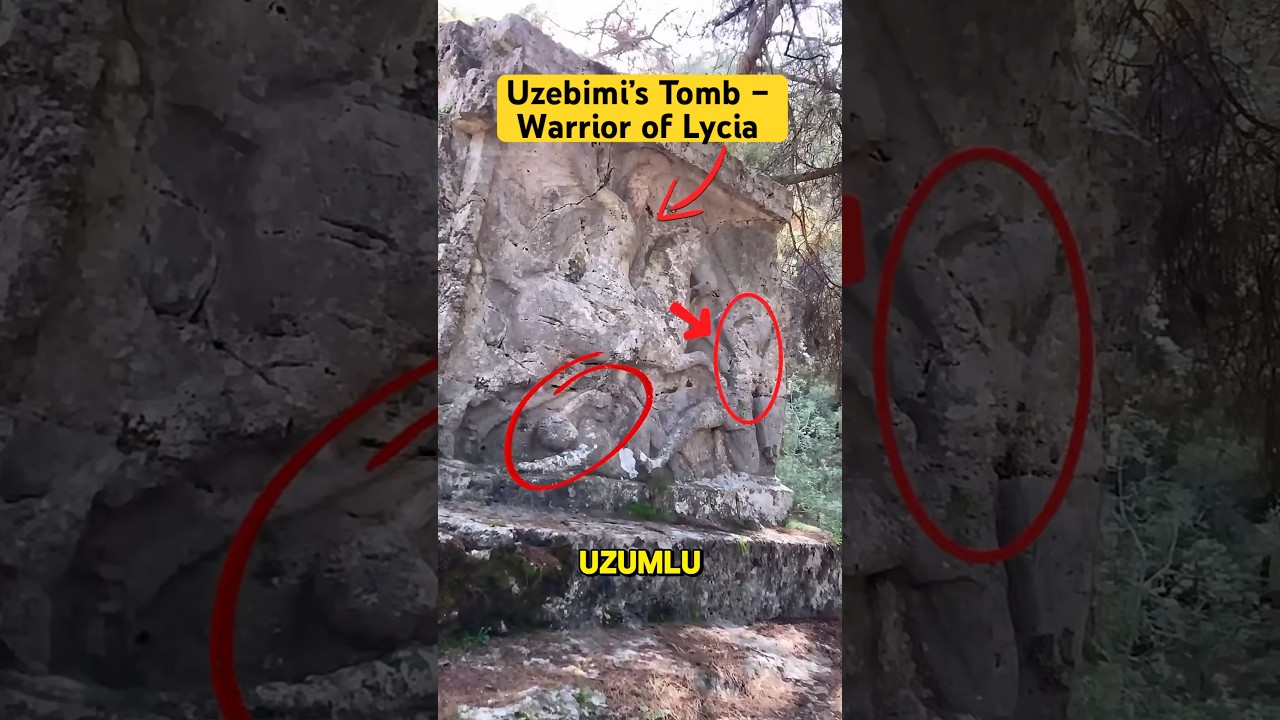 Uzebimi&rsquo;s Tomb at Kadyanda Ancient City | Lycian Warrior Carvings in Fethiye, Turkey