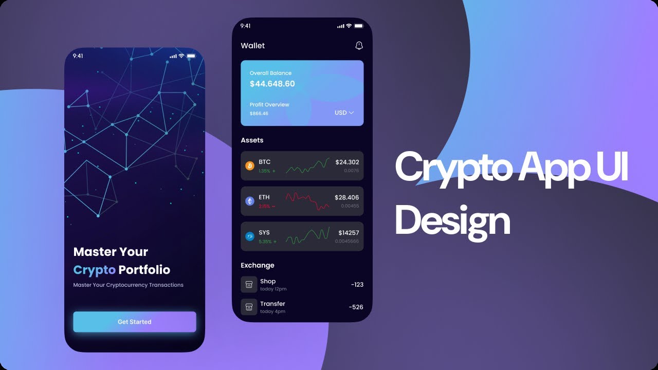 Crypto Wallet App UI Design Figma Tutorial
