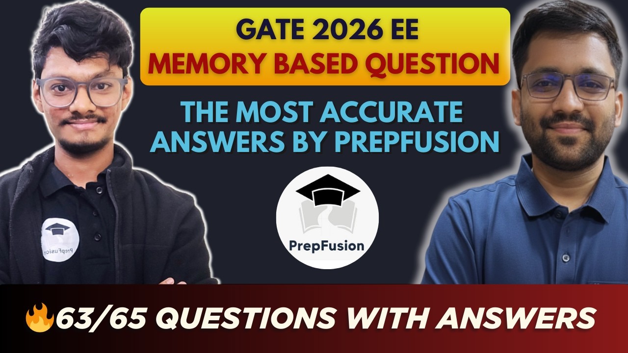 🔥Ключи ответов к экзамену GATE 2026 EE || PrepFusion