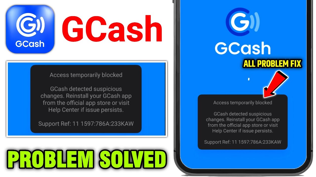 GCash access temporarily blocked suspicious changes detected | gcash access temporarily blocked fix