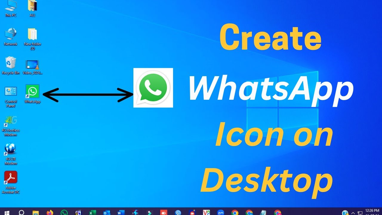 Create Whatapps Shortcut on Desktop Windows 11/10 || 2024