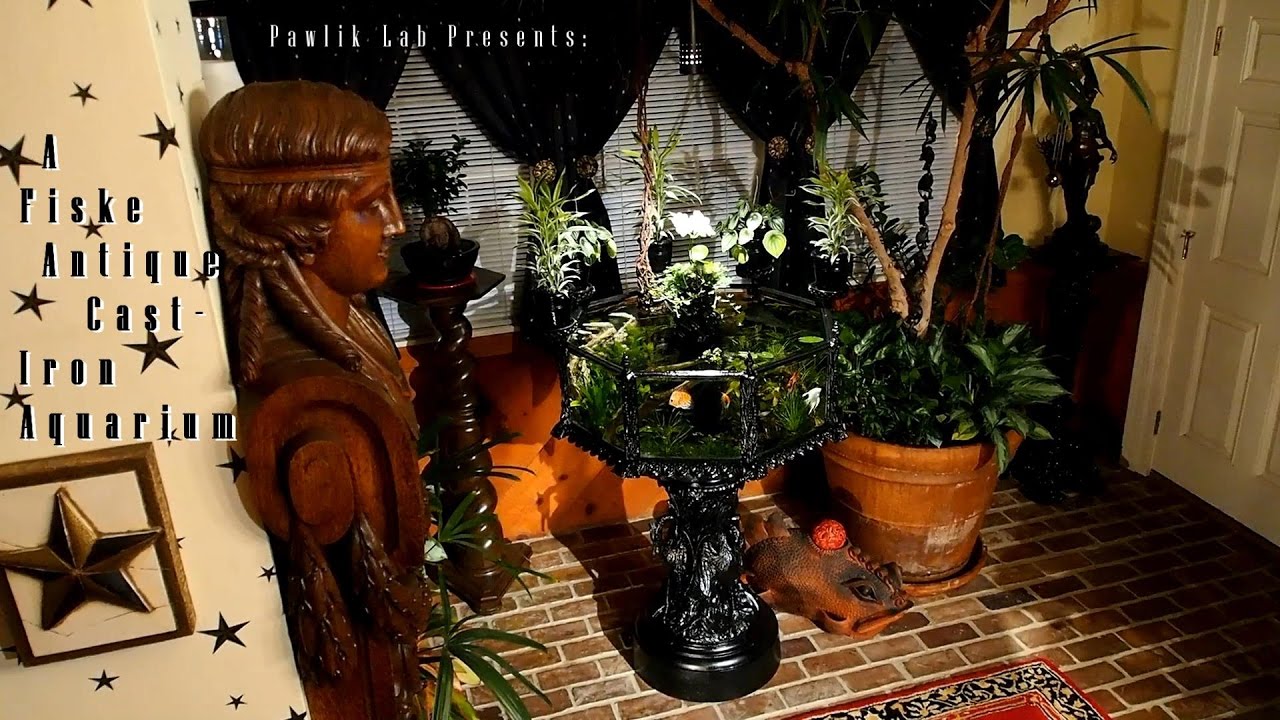 A J.W. Fiske antique cast-iron aquarium