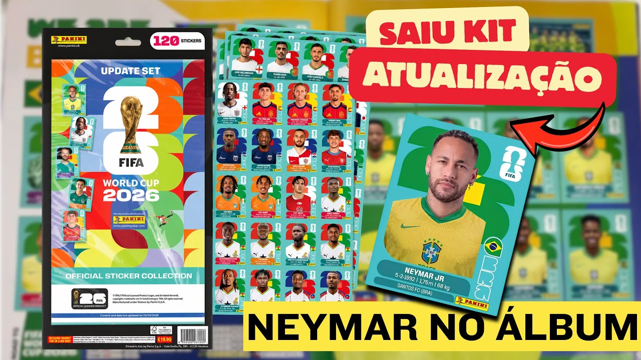 😱 NEYMAR NO &Aacute;LBUM - SAIU O KIT ATUALIZA&Ccedil;&Atilde;O DA COPA DE 2026 ⚽🔥
