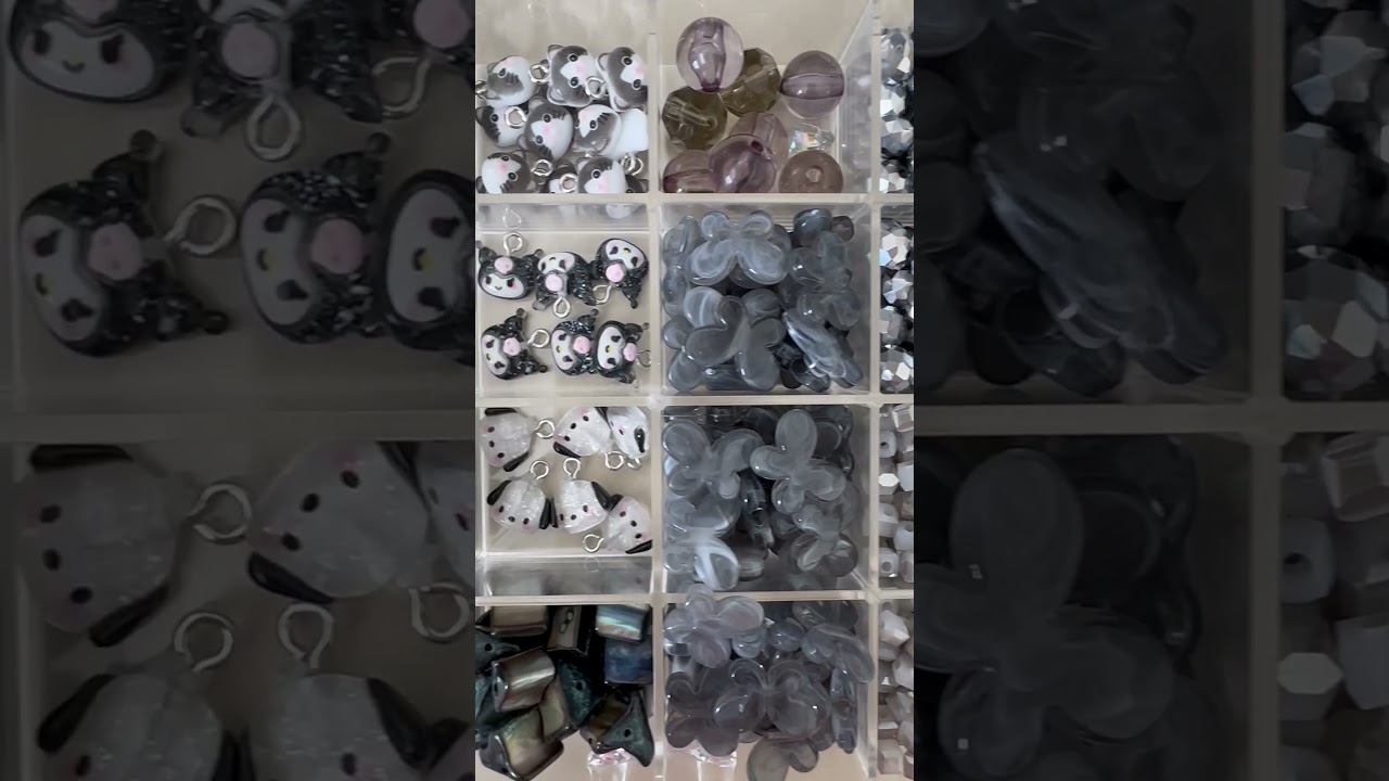 Only a small part of my grey glass bead collection! #grey  #collection #beads