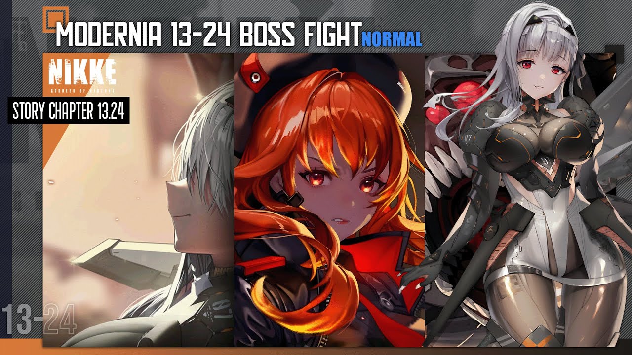 Modernia Final Boss Fight with Stage 13-24 Story Cutscenes | Goddess of Victory Nikke