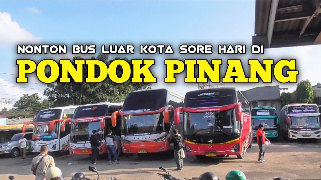 NONTON BUS LUAR KOTA DI TERMINAL PONDOK PINANG SORE HARI