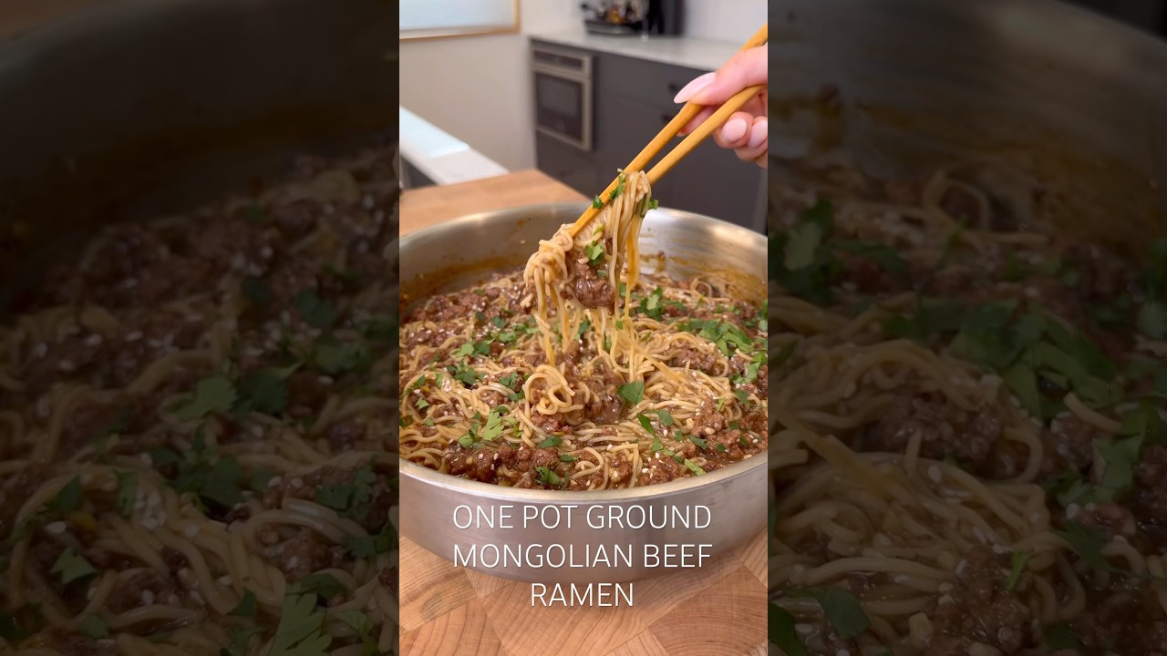 ONE POT GROUND MONGOLIAN BEEF RAMEN