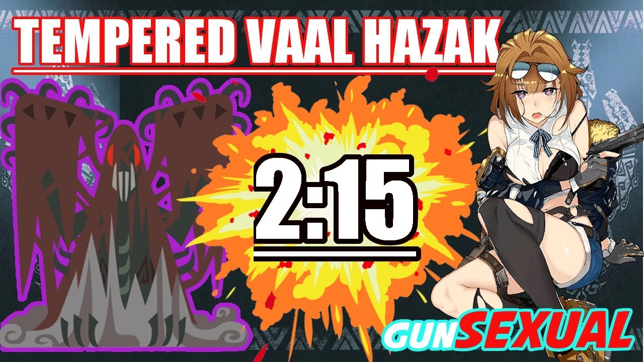 Monster Hunter World Vaal Hazak | Tempered Vaal Hazak. HBG Speedrun. SOLO. gunSEXUAL