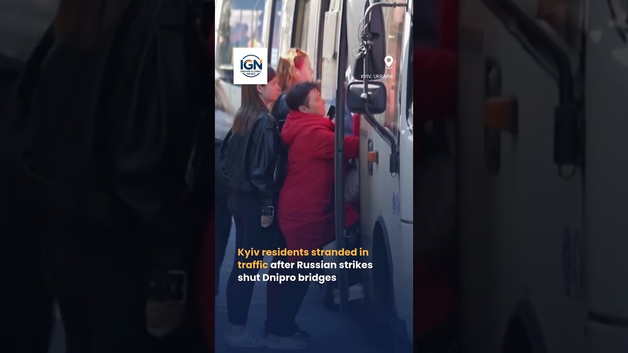 Russian Strikes Disrupt Kyiv Traffic | Dnipro Bridges Shut, Major Jams Reported #russiaukrainewar