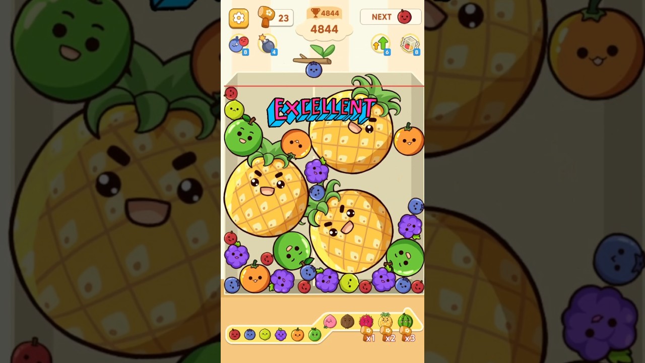 New Best of Fruit Crush | Fruit Merge GamePlay-0507 🍍🍎🍓🍇 