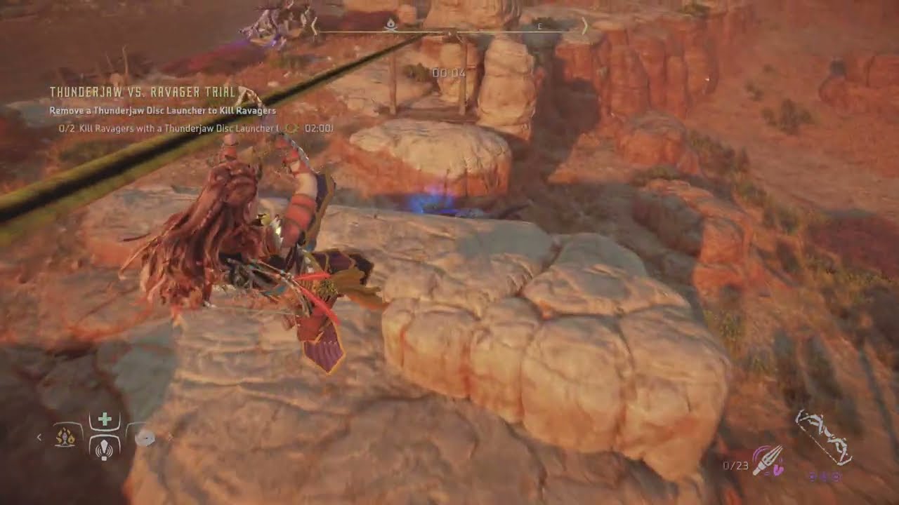 Thunderjaw vs. Ravager Trial (Blazing Sun, Very Hard Mode) - Horizon: Zero Dawn Remastered PS5 4k