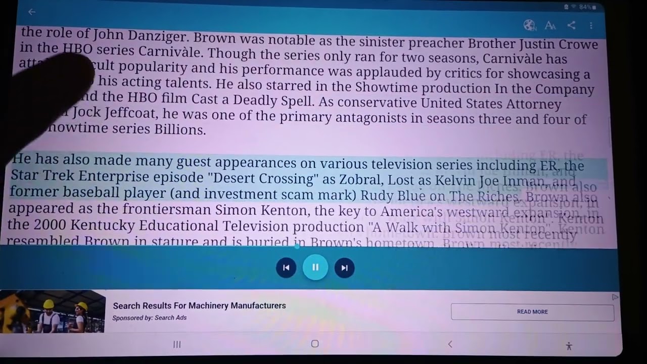 Clancy Brown Video 