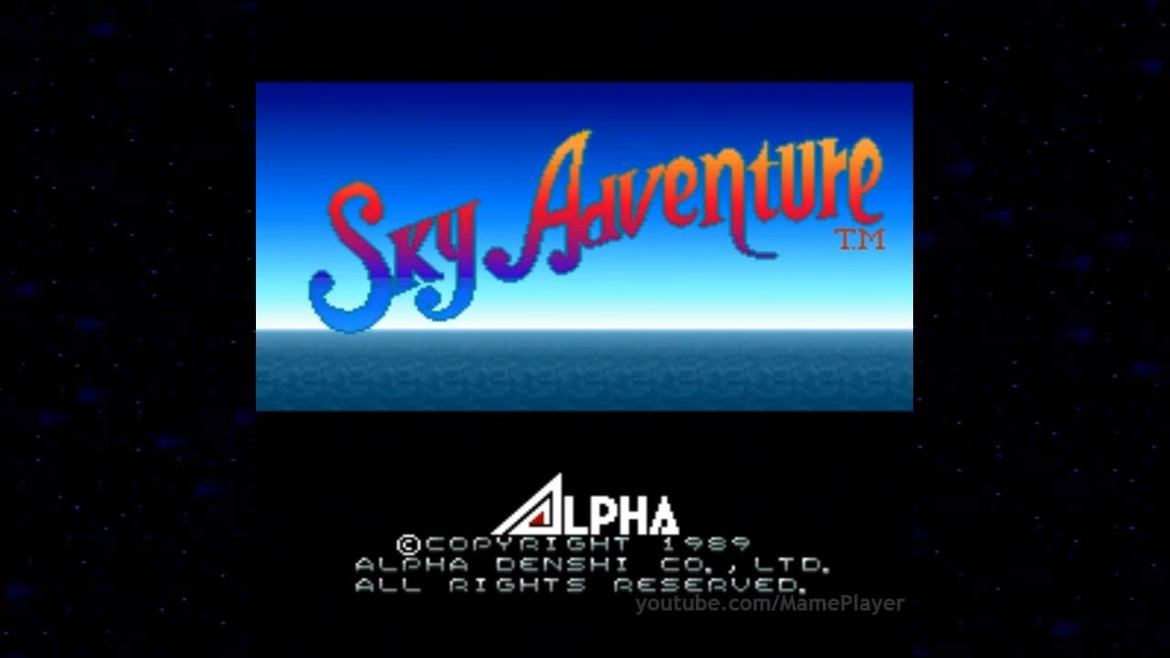 Sky Adventure 1989 Alpha Denshi Mame Retro Arcade Games