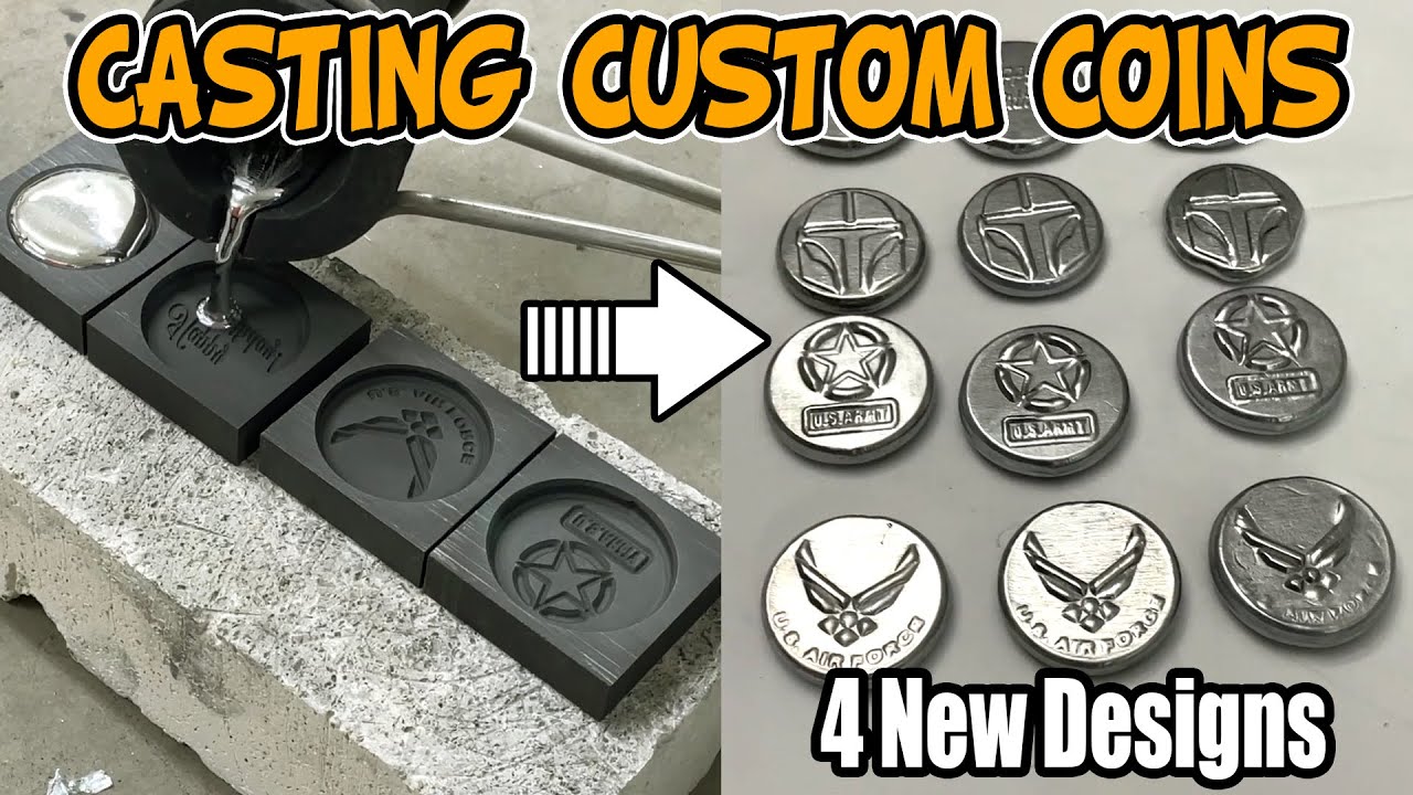 Casting Custom Coins From Graphite Molds - Simple Coin Casting