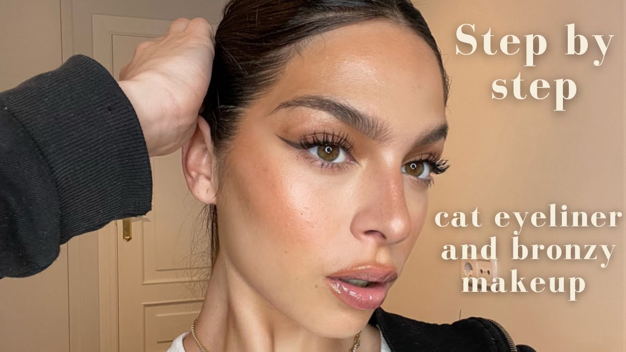 MAKEUP PASO A PASO ⎪cat eyeliner and bronzy look + nuevo bolso Teddy Blake🤍