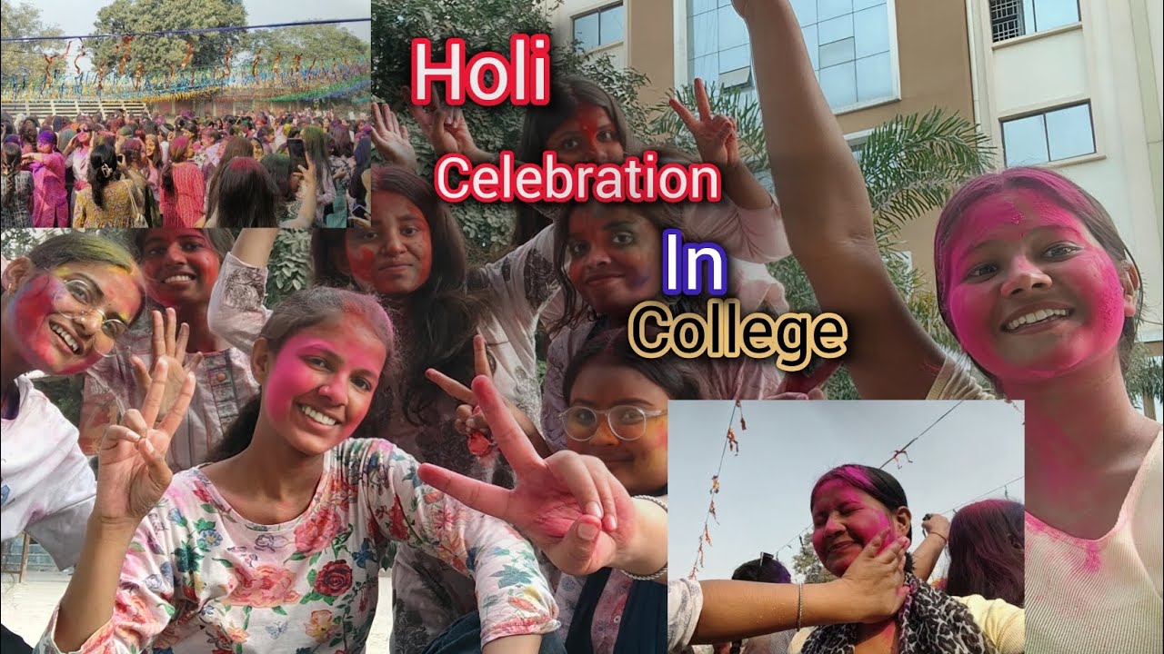 Holi celebration in college 🤪 #youtubeshorts