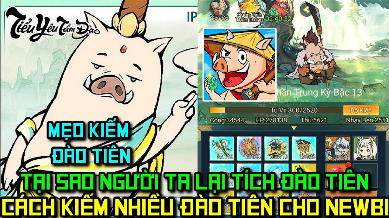 Tiểu Yêu Tầm Đạo - Cách Kiếm Nhiều Tiên Đào & Vì Sao Một Số Ae Tích Đào - Code Tiểu Yêu Tầm Đạo
