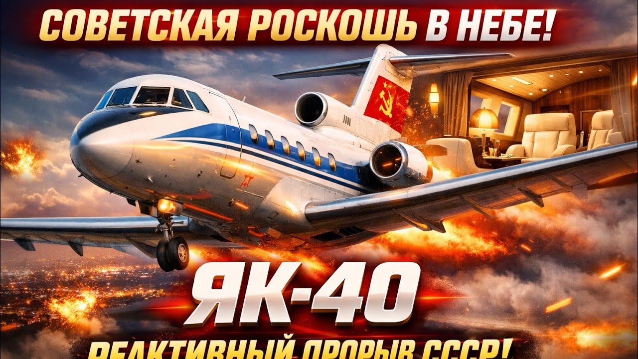 ✈️ Советская роскошь в небе! Як-40 — реактивный прорыв СССР