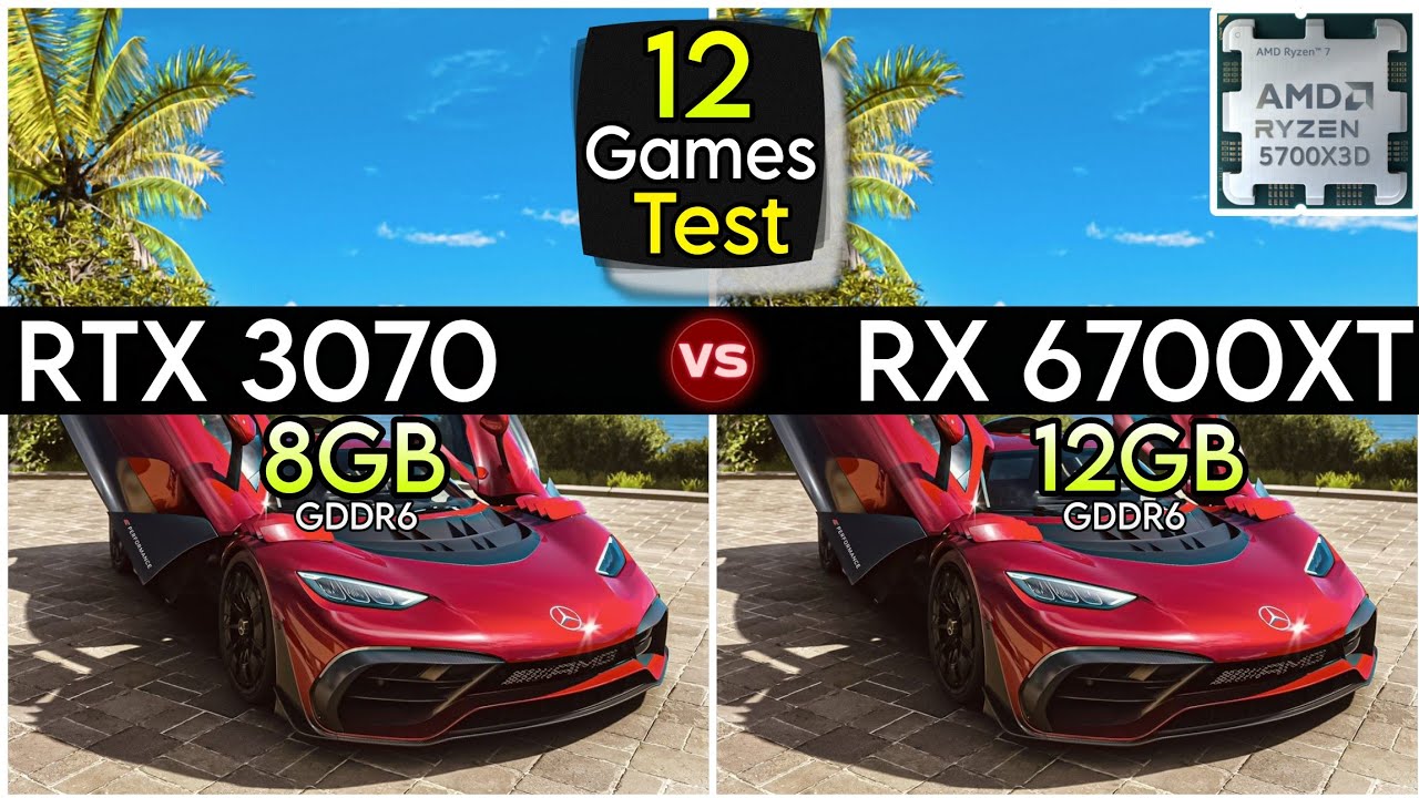 RTX 3070 vs RX 6700 XT - Test In 12 Games - Which Is Best ?