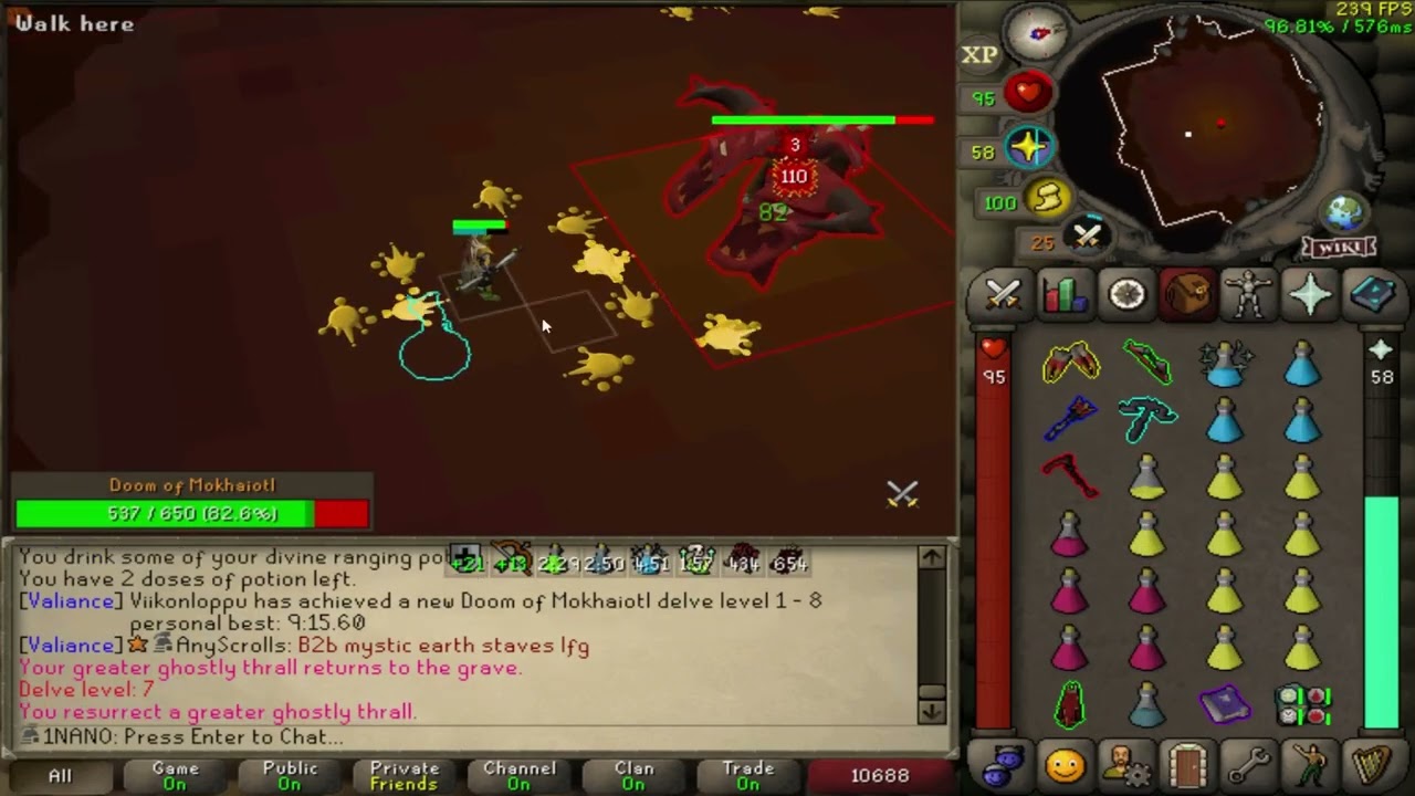 Delve boss level 14 - Doom of Mokhaiotl example run