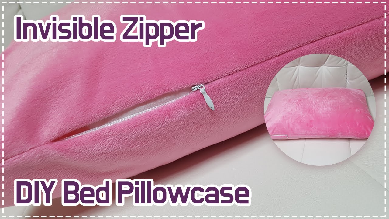 극세사 베개커버 만들기 (콘솔지퍼달기) DIY Bed Pillowcase, Console Zipper