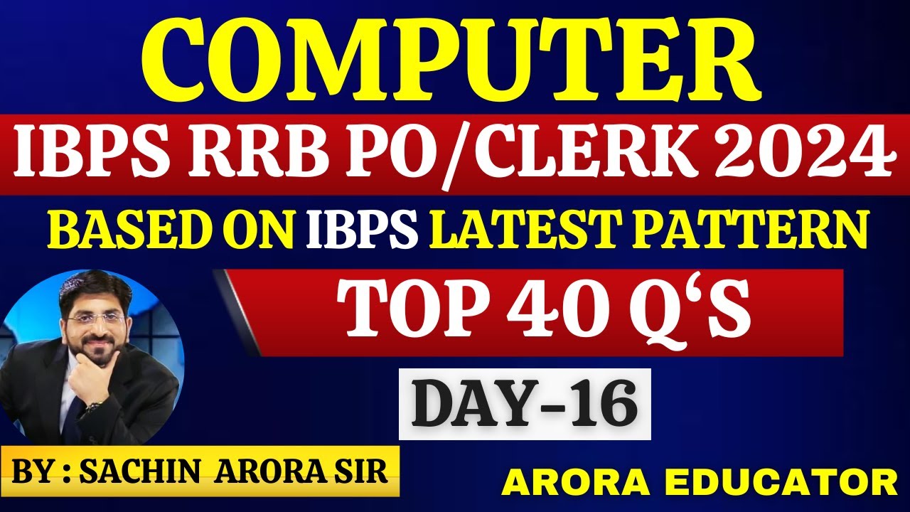 IBPS RRB PO/Clerk Computer Awareness | Computer Knowledge for IBPS RRB | RRB GBO Computer | Day-16 |